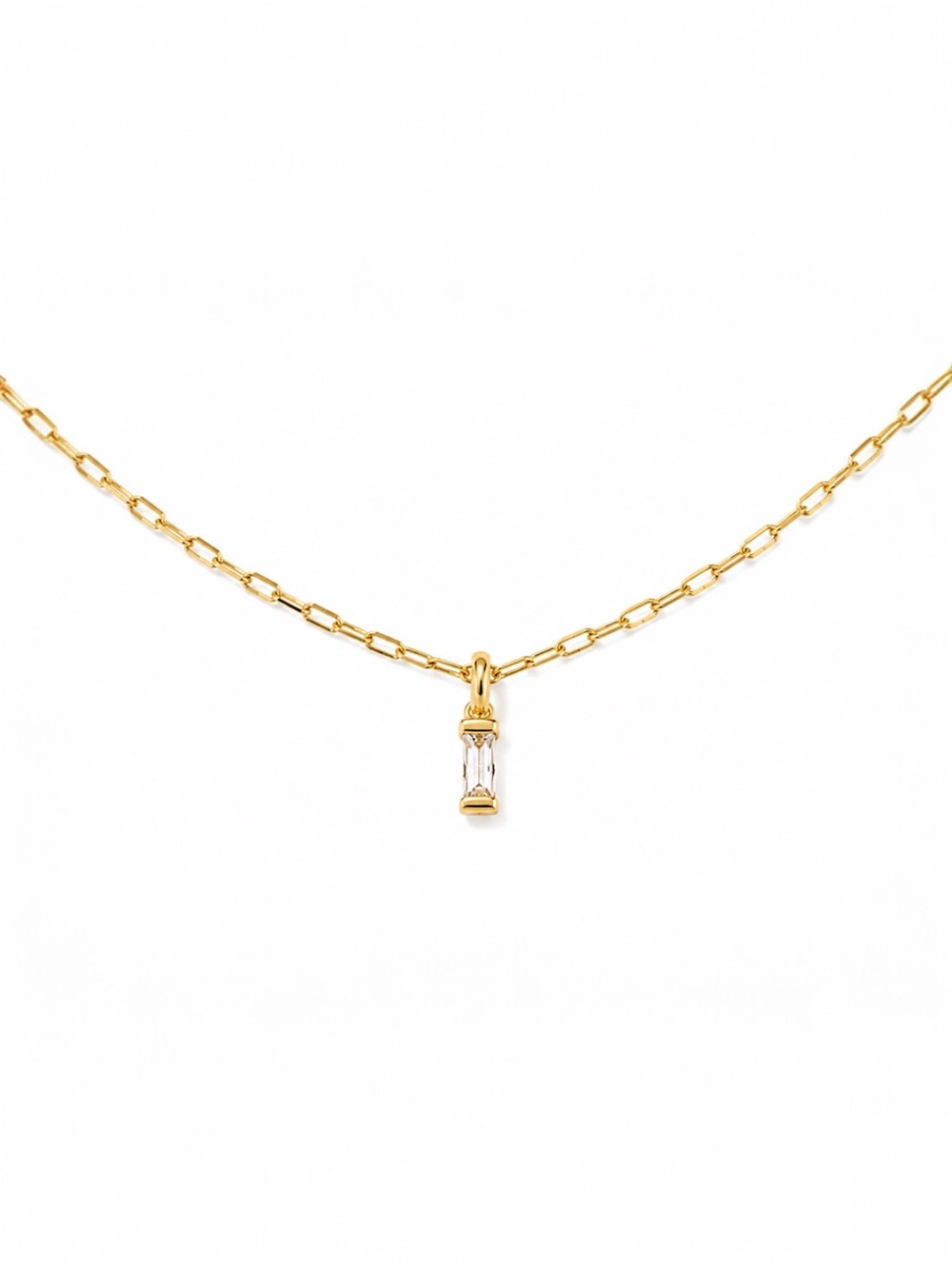 Kendra Scott Phoebe Gold Short Pendant Necklace in White Crystal